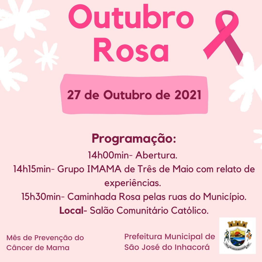 CAMINHADA ROSA | 27 DE OUTUBRO
